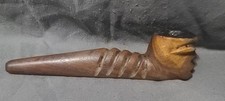 Vintage Wood Detailed Carved Tobacco Smoking Smoke Pipe ESTATE