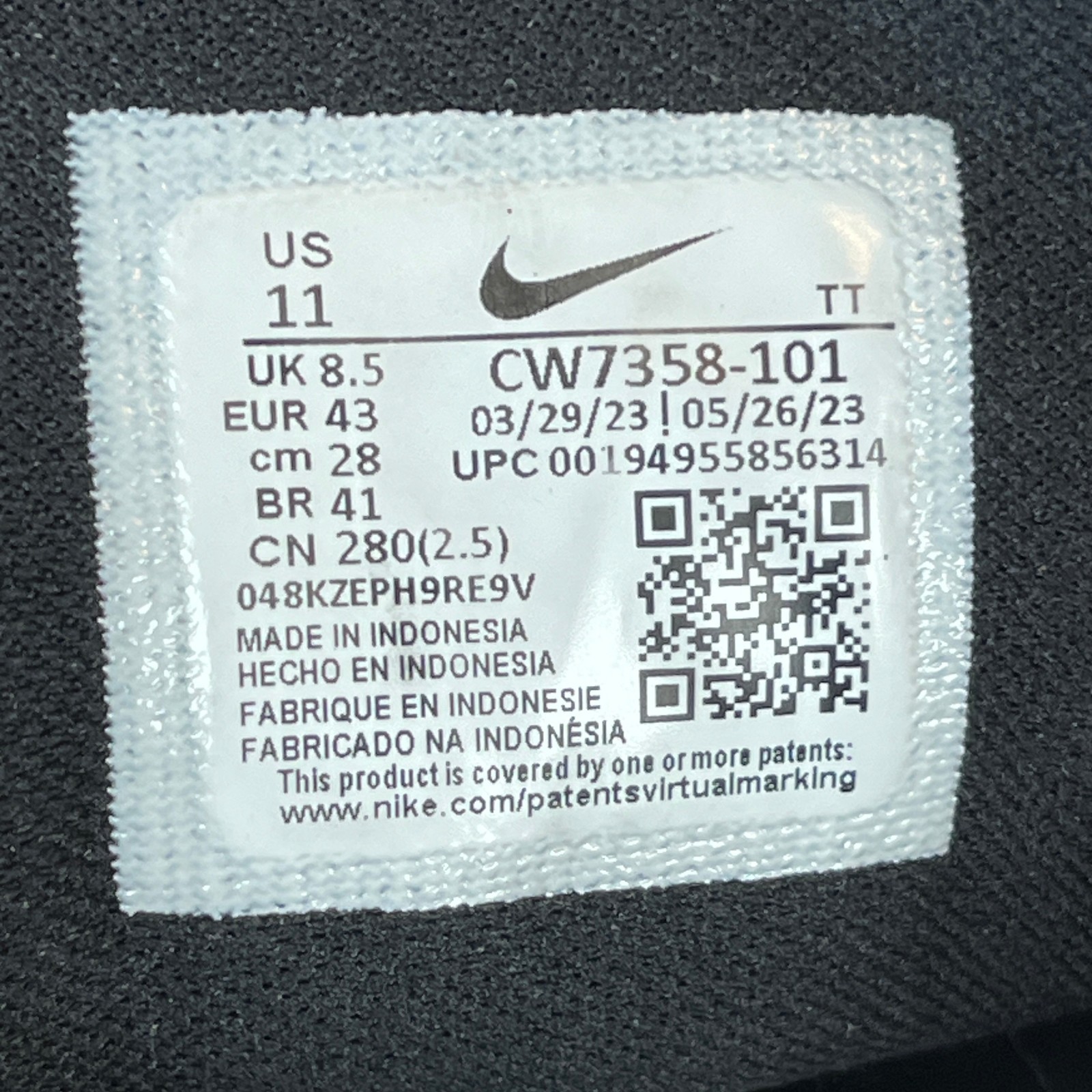 Nike Air Zoom Pegasus 38 Running Shoes White Black Womens 11 UK 8.5 EU 43 thumbnail 10