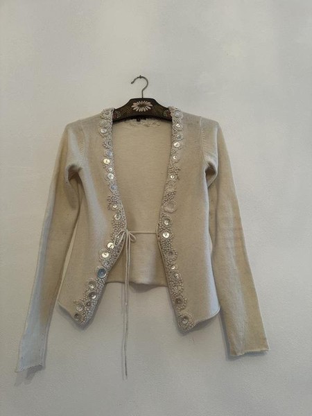 Women Sandro Paris Sweater White Wool 34 / XS