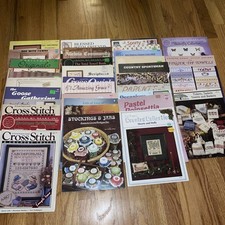 Lot of 33 Counted Cross Stitch Patterns / Magazines / Books - Assorted