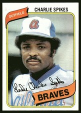 1980 Topps #294 Charlie Spikes MLB Baseball Card