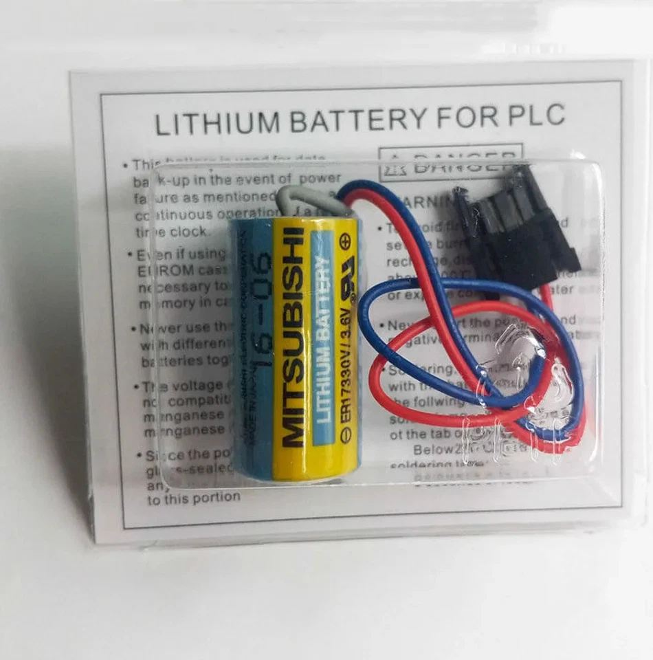 MR-BAT ER17330V/3.6V Für Mitsubishi Batterie A6BAT Li-Ion-Batterie mit Stecker - Bild 3 von 4