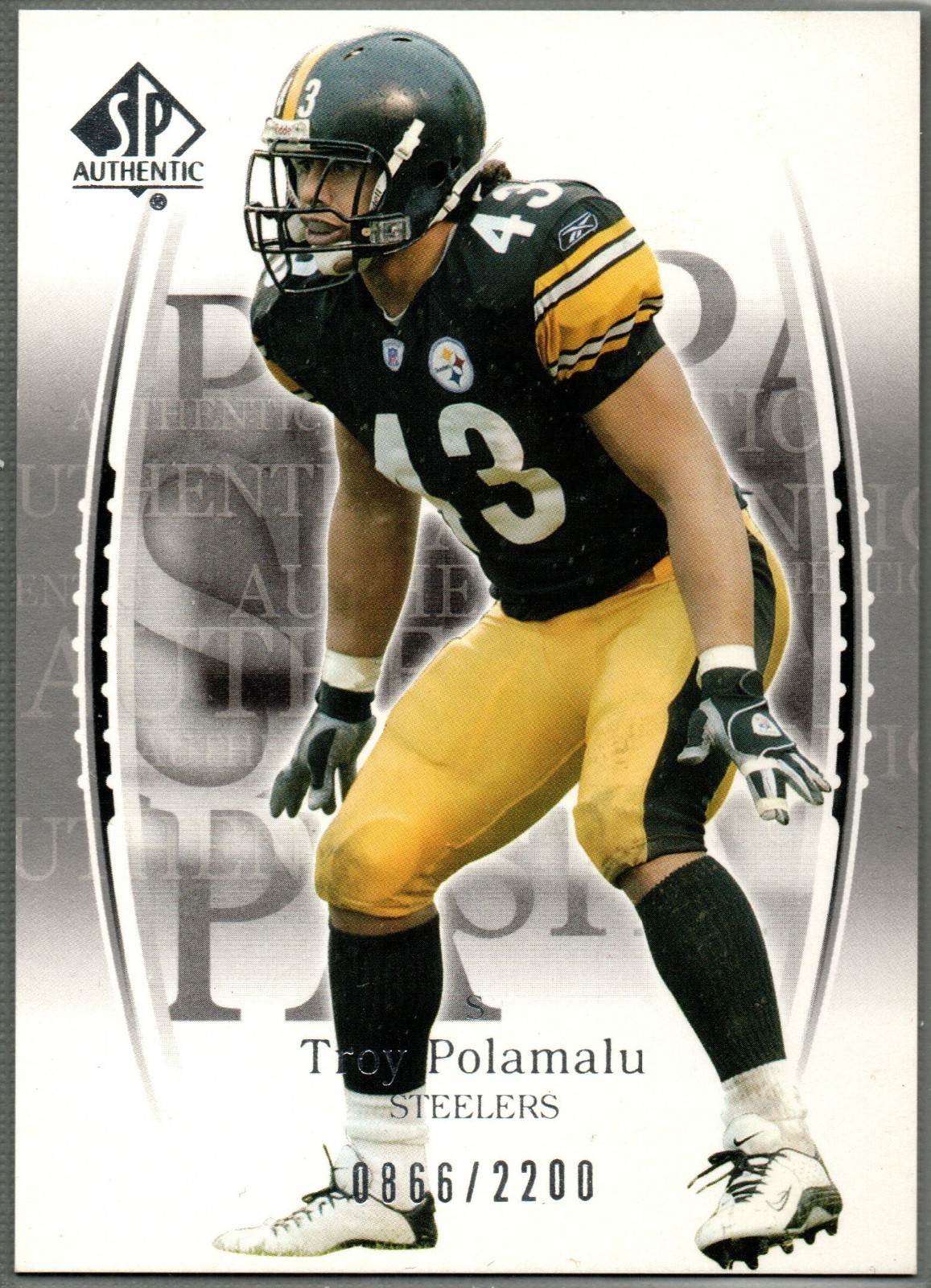 2003 Sp Authentic #120 Troy Polamalu Rookie 866/2200