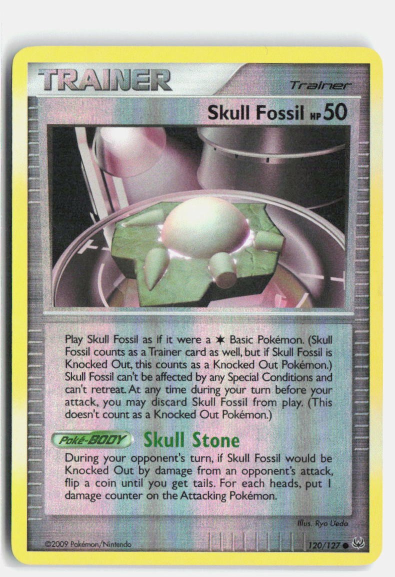 Skull Fossil 120/127 Platinum Common Pokemon Reverse Holo MP