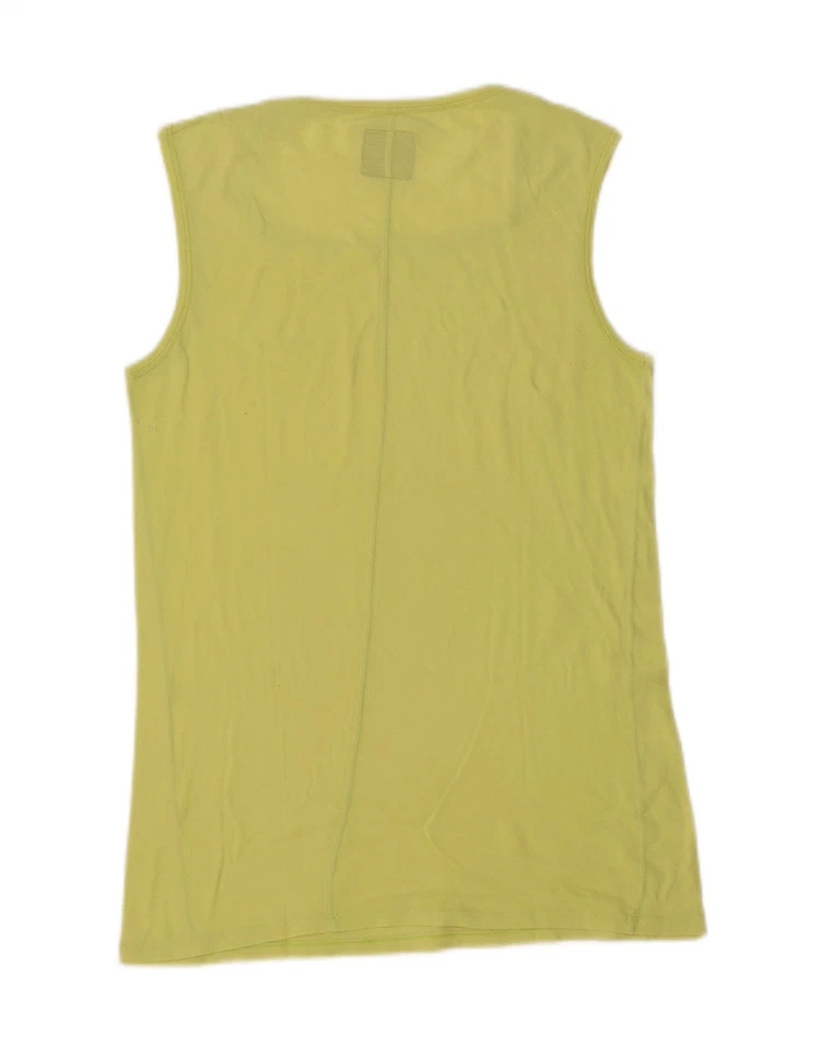 Chaleco Top SISLEY Mujer Elegancia Relajada Reino Unido 10 Pequeño Algodón Verde DV19 Foto 2 de 4