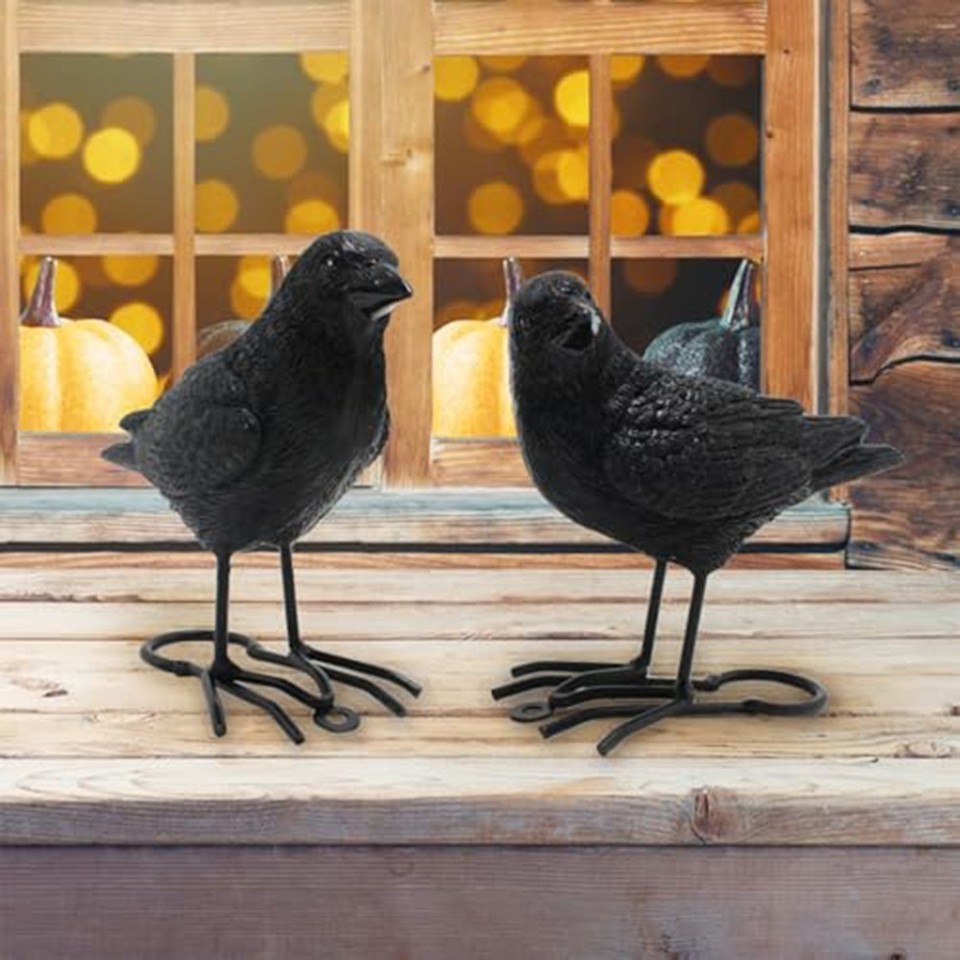 Statues De Jardin Corbeau, Statues De Corbeau, Statues De Corbeau De Chasse, Statues De Corbeau En Plein Air, Sculptures De Jardin D'extérieur, Statues Décoratives De Jardin Polyvalentes Pour