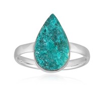 Cavill Dioptas Ring 4,2Ct Tropfen 925 Sterling Silber Rhodiniert Unisex Schmuck