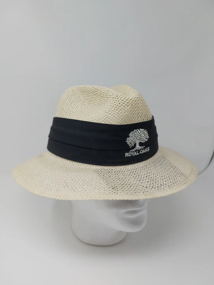 VTG Royal Oaks Golf Panama Straw Hat Made in USA Unihat TEXACE - Image 4 of 4