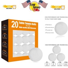 Unbreakable 20-Pack Ping Pong Balls - 3-Star Quality for Game Essentials