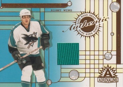 2001-02 Pacific Adrenaline Jerseys Teemu Selanne -San Jose Sharks