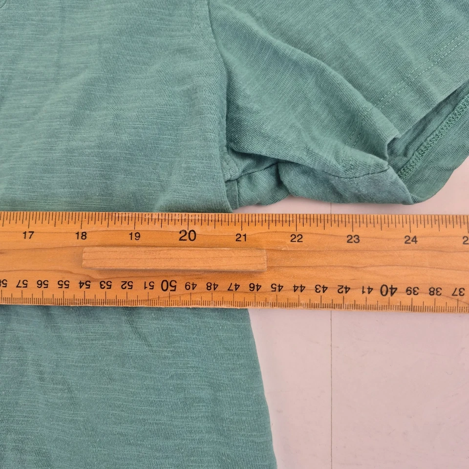 FAT FACE T-Shirt XL Azul Hombre Henley Cuello Redondo Bordado Logo 100% Algodón - Imagen 3 de 4