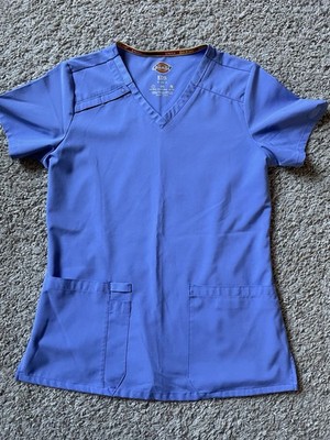 Dickies EDS Essentials Womens 2-Pocket STRETCH V-Neck Scrub Top Size S