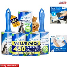Ultimate Lint Roller Set: 450 Sheets for Pet Hair and Lint, Easy Peel Design