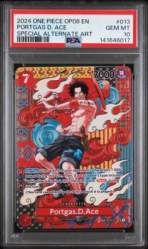PORTGAS D. ACE - OP08 (SP) OP02-013 TWO LEGENDS FOIL - PSA10