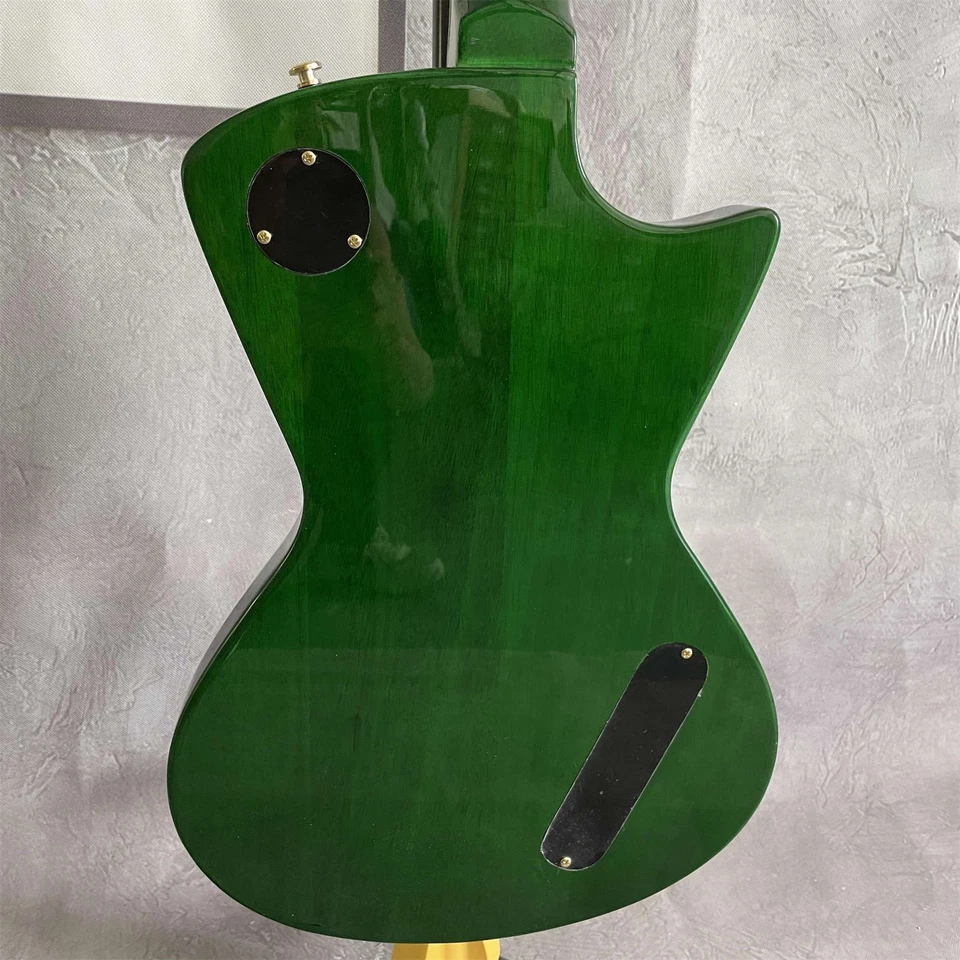 Left Handed Green Electric Guitar H-H Pickups Free Shipping Gold - Image 4 of 4