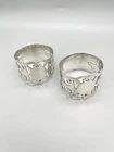 PAIR OF EDWARDIAN STERLING SILVER NAPKIN RINGS, J & R GRIFFIN, CHESTER, 1908