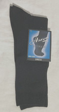Vntg Hanes Ultimate Mid-Calf Nylon Dress Socks Women's Black - 1 pair.