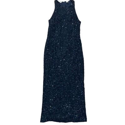 laurence kazar black beaded dress Vintage Laurence Kazar New York Black Beaded Cocktail Dress Gold Silver  Pearl XL