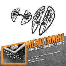 Driver Passenger Black Floorboards For Harley Touring Road King Glide 1986-2025