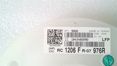 50 x  Dickfilmwiderstand - 976 Ohm - 250 mW - 1% - 1206 - NEU