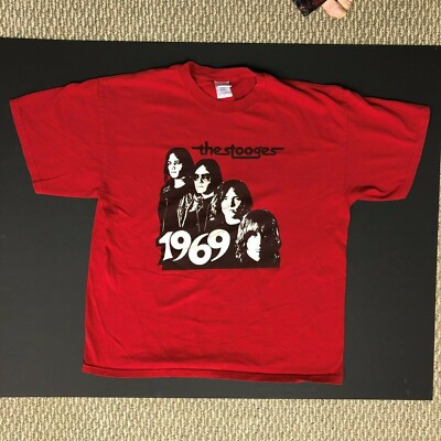 IGGY AND THE STOOGES Tシャツ Amazon.com: Iggy Pop Men's Stooges Group T-Shirt White Small