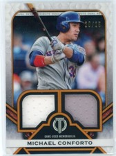 2021 Topps Tribute Orange Dual Jersey Relic /25 - Michael Conforto - Mets!
