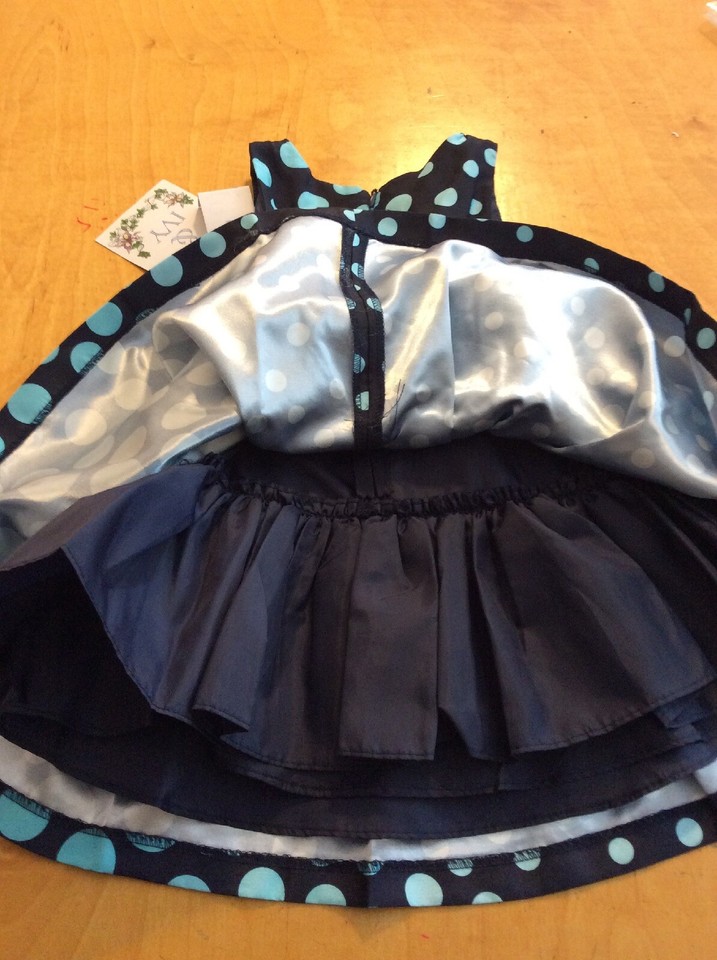 55 Girls dress Iris & Ivy navy poke dots size 2/2t P91AA/2 eBay