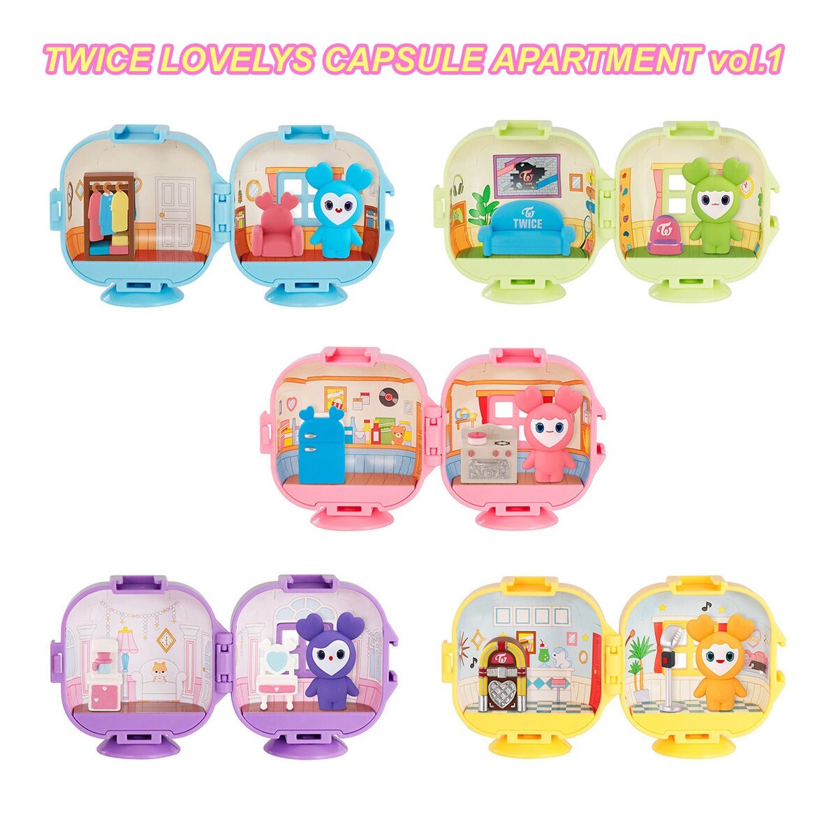 TWICE LOVELYS CAPSULE APARTMENT vol.1 & vol.2 Complete set TWICE LOVELYS CAPSULE APARTMENT vol.1 & vol.2 Complete set