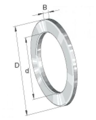 1 Stk. IBU / IBB Laufscheibe LS2542 für Axial-Nadelkranz  25x42x3 mm