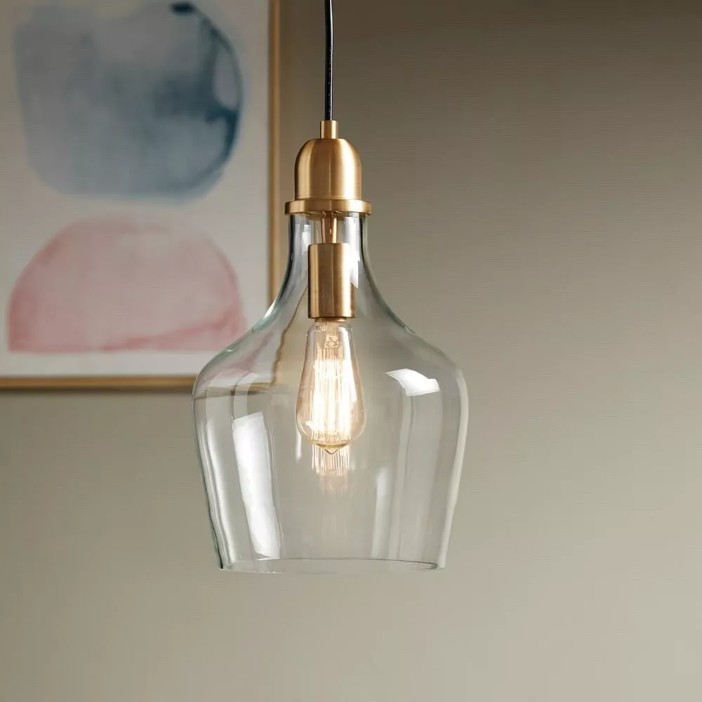 Abalone glass pendant light by hampton hill deals