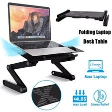 Portable Foldable Notebook Laptop Desk Table Stand Bed Tray with Mouse Board US