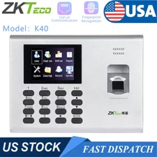 ZKteco K40 TCP/IP Fingerprint Time Clock Time Attendance Built in Battery US
