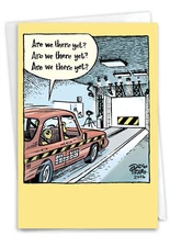 1 Funny Father's Day Card with Envelope - Crash Test Dummy Destination C3554FDG