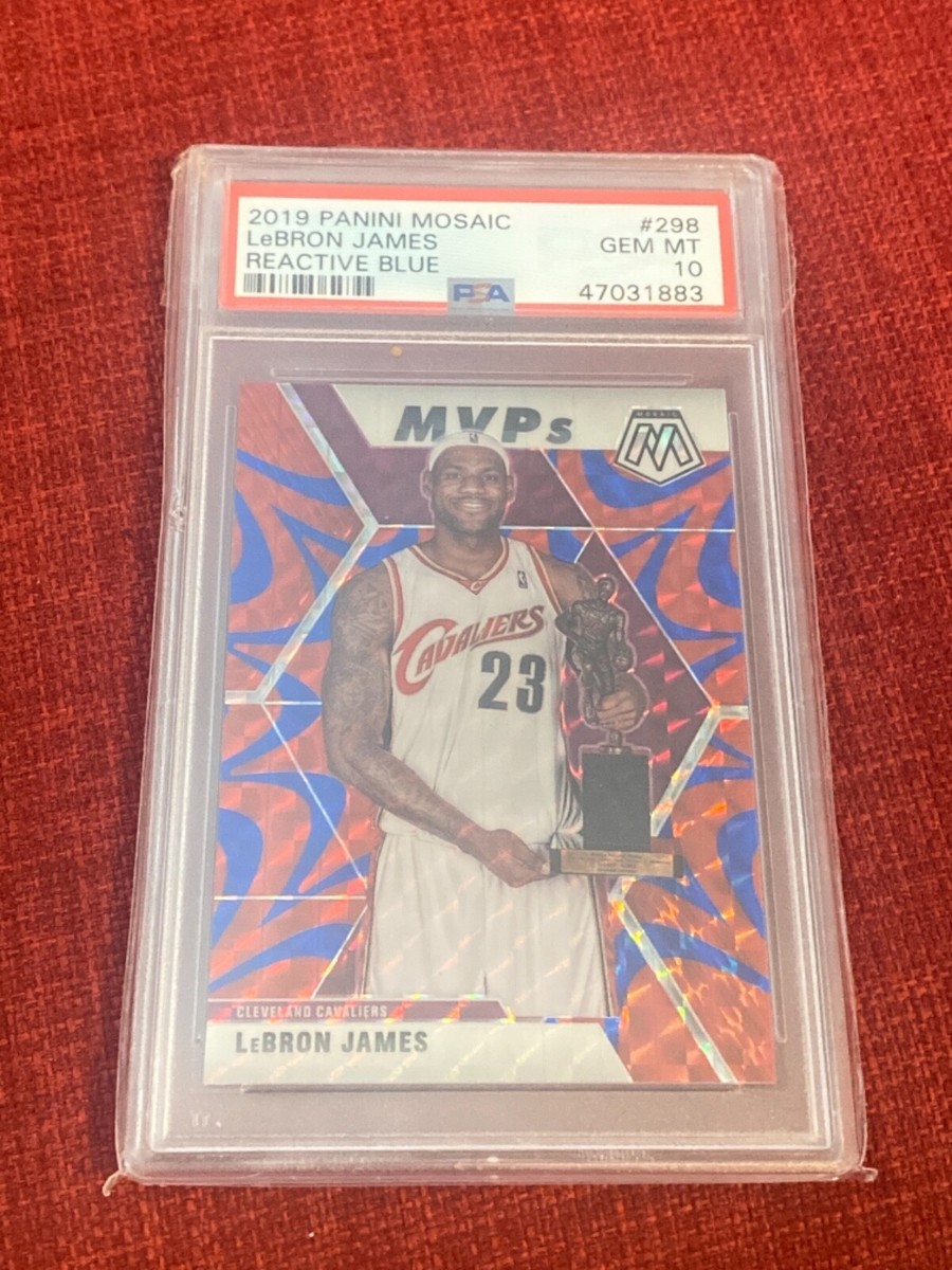 Lebron James 2019 mosaic mvps reactive blue #298 psa 10 | eBay