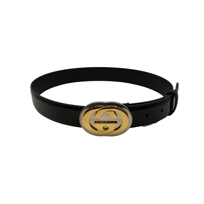 GUCCI Interlocking G Belt #70/28 Black 598092 belt Japan ookura