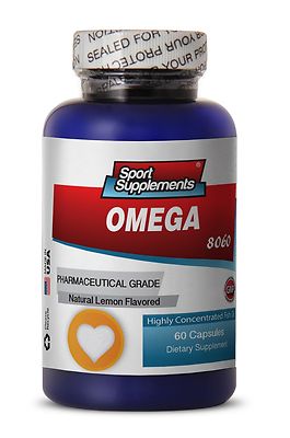 Omega 3 Fish Oil - Fish Oil Omega 8060 1500mg - Supports Heart Eyes Health  1B