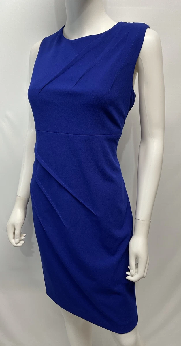 Calvin klein royal blue sheath clearance dress