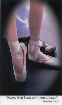 BALLET PRAYER - Laminated  Holy Cards.  QUANTITY 25 CARDS