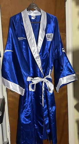 Everlast Robe Everlast Boxing Robe Blue Satin Michael Strahan #Mayweather Size XL | eBay