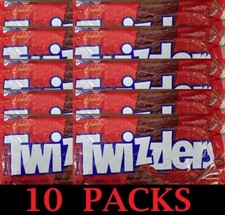 10x TWIZZLERS Licorice Twists Strawberry Chewy Low Fat Candy 16 oz - 10 BAGS