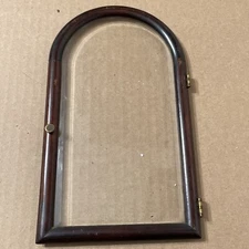 Antique New Haven Theta Model Wood Case Crystal Regulator Clock Back Door Glass