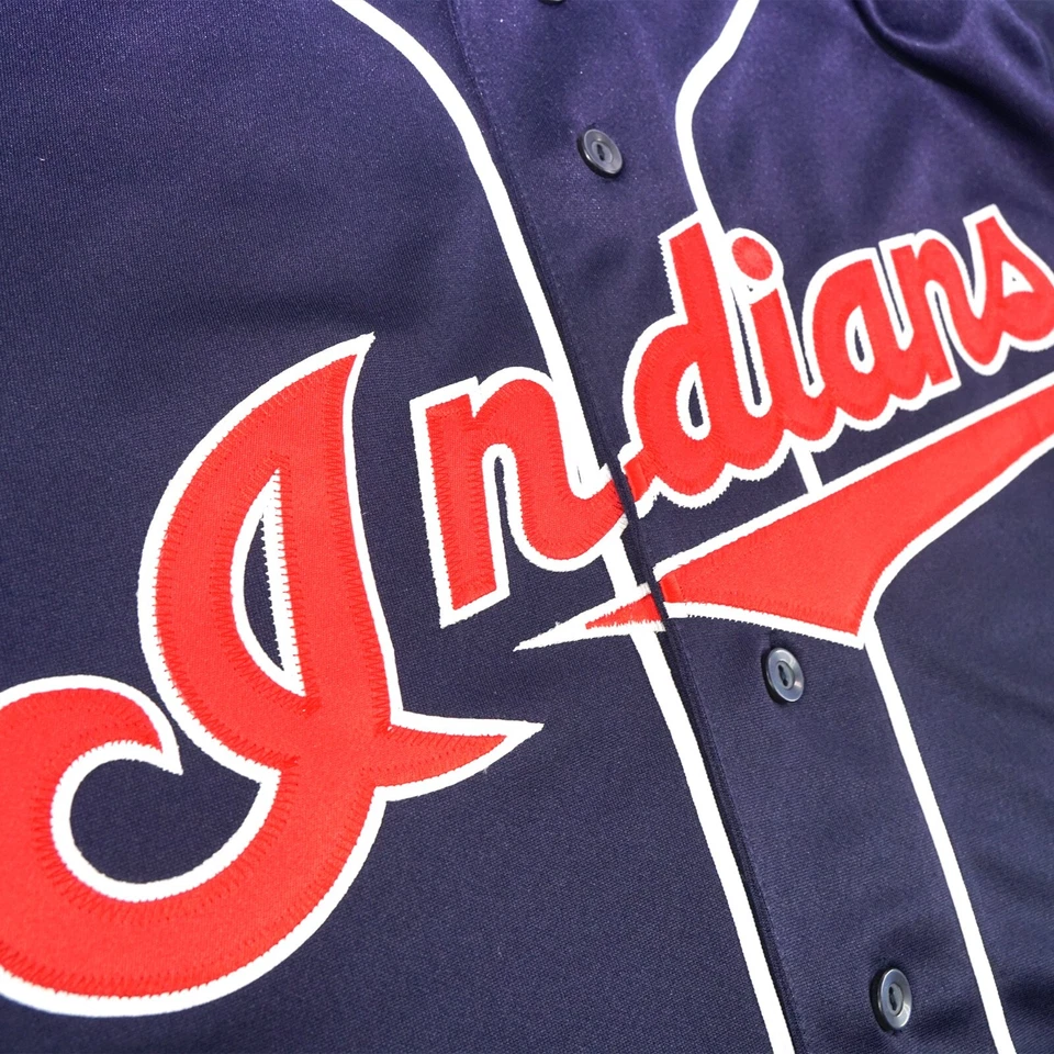 Manny Ramirez 1997 Cleveland Indians Men's Alt Blue Jersey w/ All Star Patch - Image 3 of 4