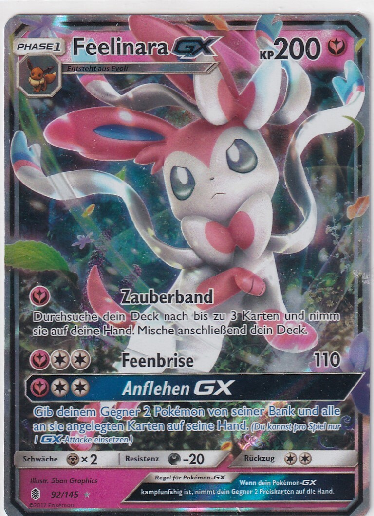 Pokemon Karte Stunde der Wächter Nr. 92/145 Feelinara GX deutsch | eBay