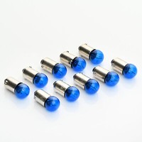 10 X 8V 2,4W 300Ma 0,3A / Ba9S Kugel / Lampe / Miniature Lamp Bulb Blau / Blue