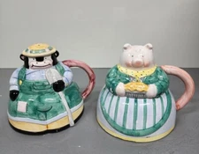 Down Home Collection Pig And Cow Salt And Pepper Shakers Country Style 