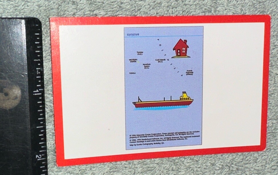 Where In The World Is Carmen Sandiego? Jr Det Ed Replacement Pc Region Cards