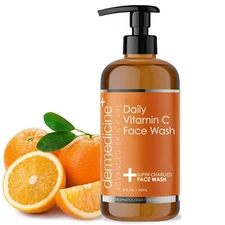 Dermedicine Daily Vitamin C Face Wash Super-Charged w/Marine & Plant Extracts...