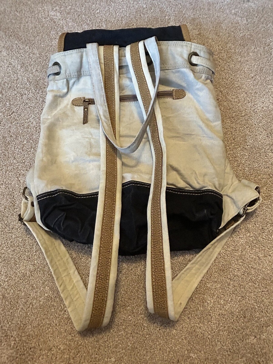 Bhrayna Bag Backpack Canvas Leather Large Thick Bicycle  display picture 1