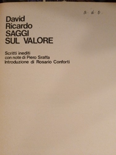 David Ricardo Wertaufsätze Unveröffentlichte Schriften von Sraffa De Donato - Bild 2 von 6