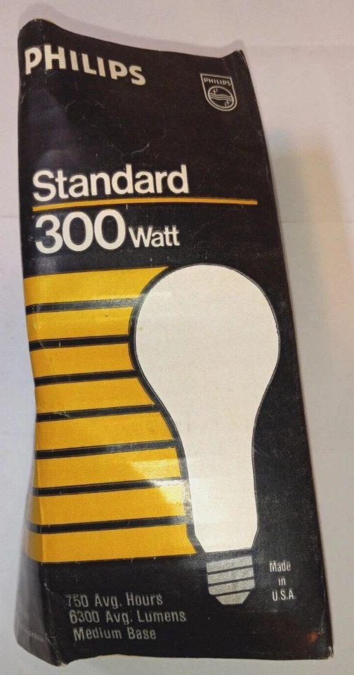 Philips~300 Watt~For Display Only~PS25~Frost~750 Life Hours - 6,300 Lum.~Vintage - Image 4 of 4